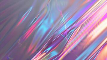 A colorful holographic background with a wave pattern photo
