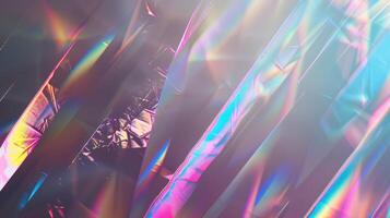Abstract holographic background with colorful lights photo