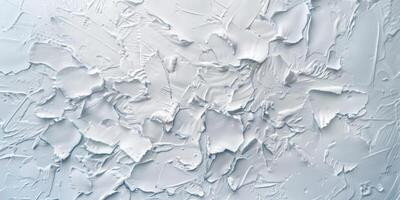 A white wall with paint splatters and paint photo
