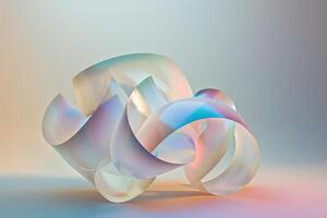 Abstract 3d rendering of a colorful object photo