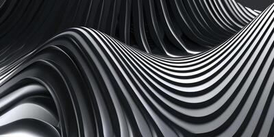 A black and white image of a wave pattern photo