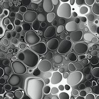 A black and white abstract background with many bubbles photo