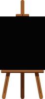 Wooden easel displaying a blank canvas in a minimal and flat design art vector