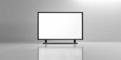 Blank billboard on a white background photo