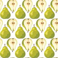 A fresh pear-themed pattern. vector