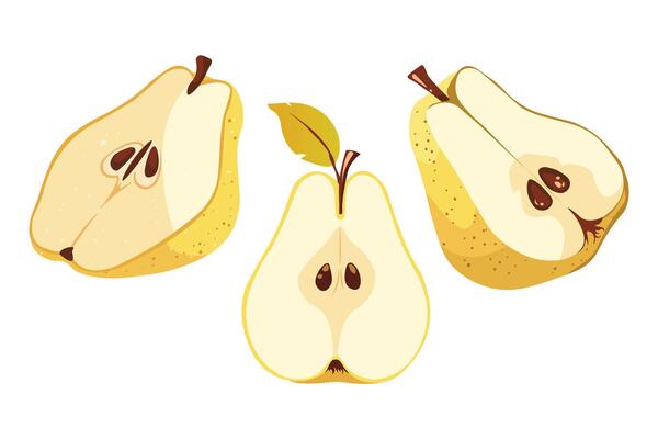 A set of elegant pears.
