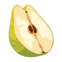 Perfectly shaped graphic pear artwork. vector