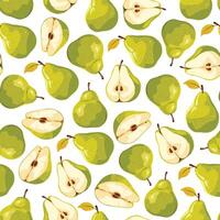 A pattern filled with pears. vector