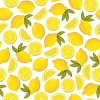 Bright pattern of fresh citrus fruits vector