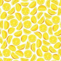Yellow and fresh lemon pattern vector