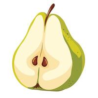 Minimalistic elegant digital pear sketch. vector