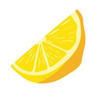 A small wedge of lemon vector