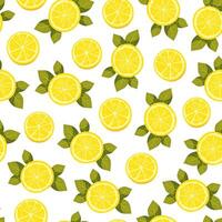 Fresh lemon pattern vector