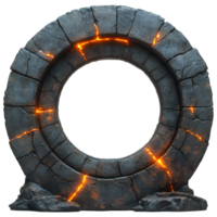 Glowing Stone Portal Ancient Ruins Mysterious Gateway png