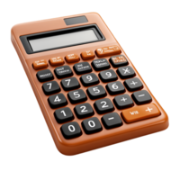 Orange Calculator Math Tool Numbers Buttons Technology Device png