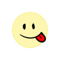 Goofy Smiley Face with Tongue Out png
