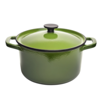 Empty Dutch Oven on White on transparent background. png
