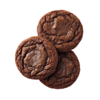 Espresso Cookies on White Background on transparent background. png