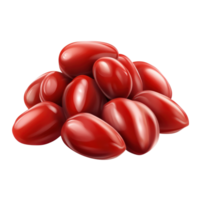 Fresh Grape Tomatoes Pile Hyperreal on transparent background. png