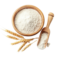 Fresh Wheat Flour Bakery Scoop on transparent background. png