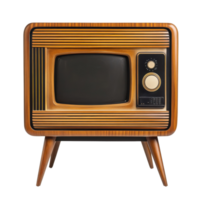 Retro TV Stylish White Background on transparent background. png