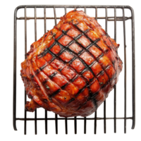 Smoked Ham Steak Grill Ready on transparent background. png