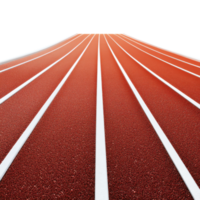 Athlete Running on Track on transparent background. png