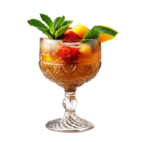 Artisan Chalice with Vibrant Wine on transparent background. png