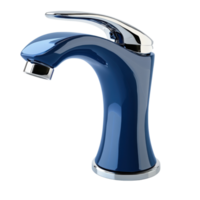 Modern Chrome Bathroom Faucet on transparent background. png