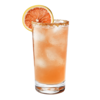 Paloma Cocktail in Highball Glass on transparent background. png