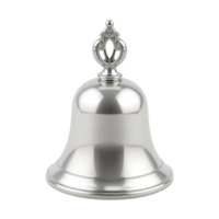 Elegant Silver Bell With Ornate Top Detailing png