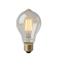 Illuminated A Type Led Lightbulb On Black Background png