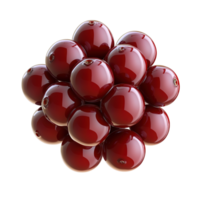 A clustered arrangement of glossy red fruits in a close up view png
