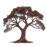 A detailed digitally rendered tree image displayed isolated on transparent background. png