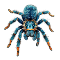 A colorful illustration of a spider with distinctive markings and features png