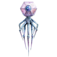 A robotic creature with multiple legs and a large eye png