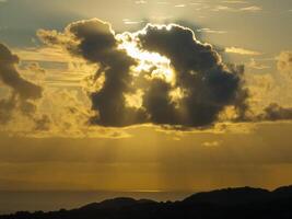 Sunset in Angra do Heroismo - Portugal photo