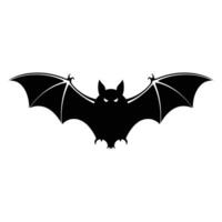 Bat with open wings Silhouette. vector