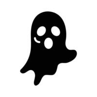 cute little halloween ghost minimalistic design vector