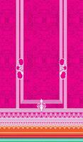 Pink floral pattern garment design vector