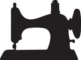 Minimalist Sewing Machine Silhouette in a Modern Flat Design vector