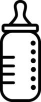 Black Baby Bottle Silhouette for Versatile and Trendy Digital Art vector