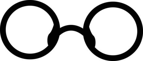 Black Round Glasses Silhouette for Unique and Versatile Graphic Design Use vector