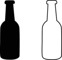 Minimalist Beer Bottle Silhouette for Creative and Stylish Graphic Design Projects vector