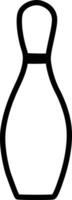 Bowling Pin Silhouette Outline Icon Design vector