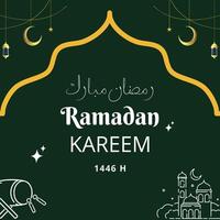 ramadan kareem greeting card vector
