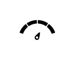 Gauge icon representing measurement or indicator with minimalist design and symmetrical layout vector
