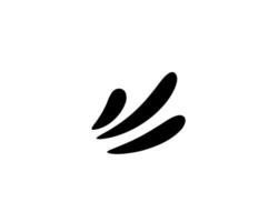 Minimal brush stroke abstract design with simple art aesthetic on a white background vector