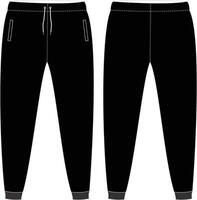 Trouser Mockup Editable Pants Design Template for Apparel Branding vector