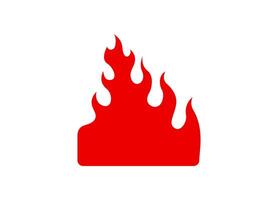 Simple red flames symbol isolated on clear background captures intense heat and bright energy vector